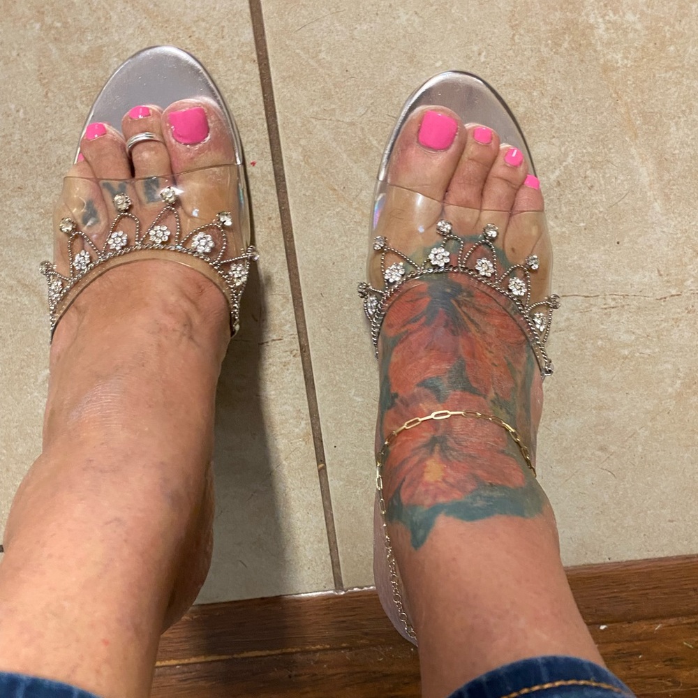 See through ladies shoes Sz 7